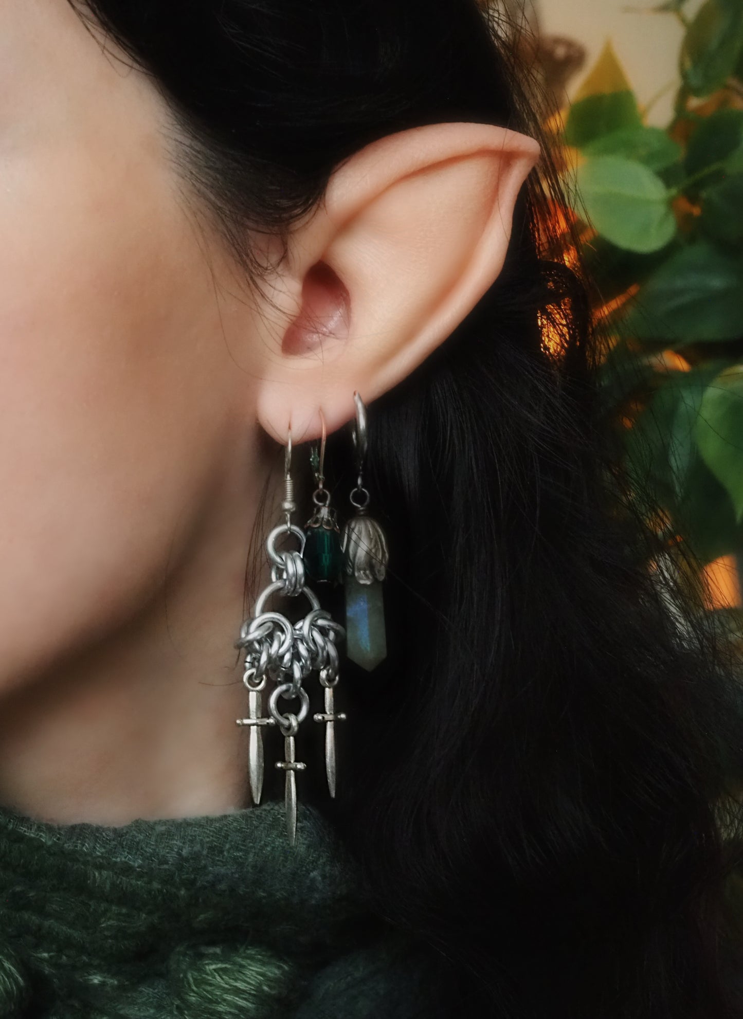Chandelier Sword earrings