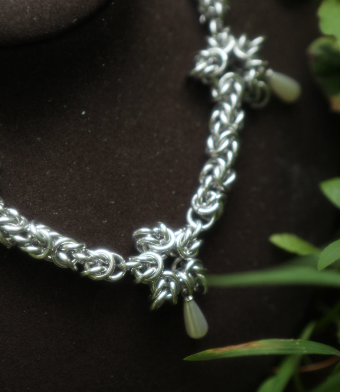Dew Drop Chainmail necklace