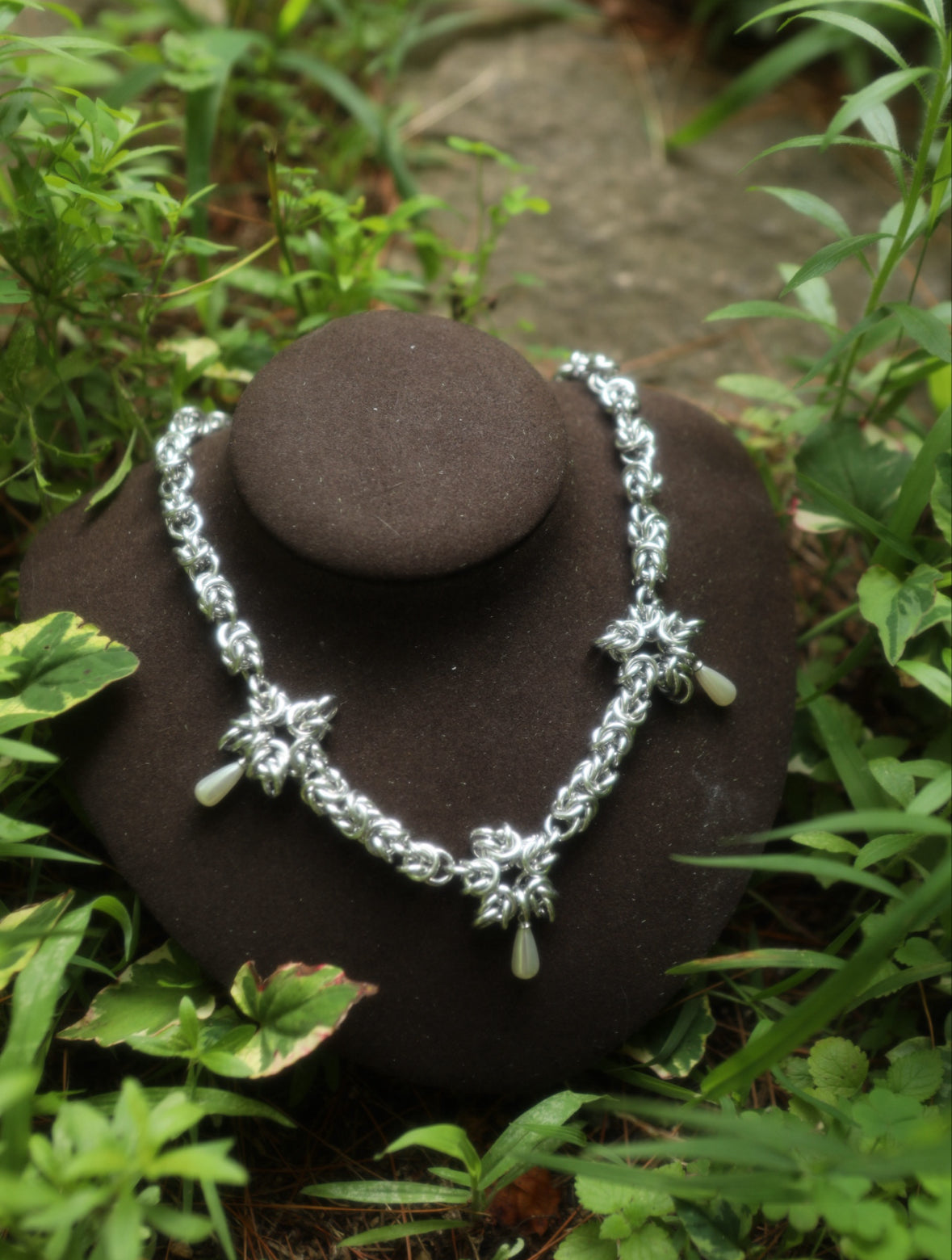 Dew Drop Chainmail necklace
