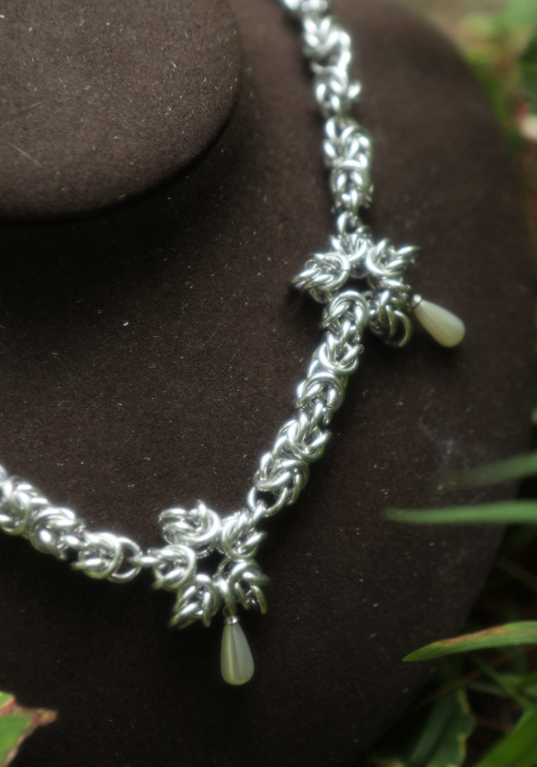 Dew Drop Chainmail necklace