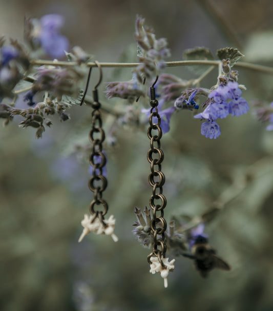 Snake Vertebrae Chainmail Earrings